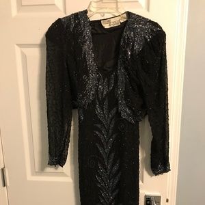 Jasjas vintage beaded dress with matching jacket